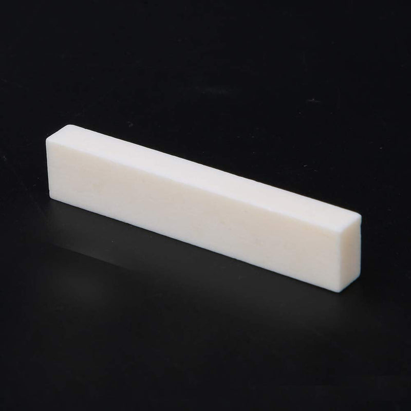 Bone Guitar Nuts Blank, DIY Blank Buffalo Bone Nut String Pillow for Classical Electric Acoustic Guitar Buffalo Bone Nut or Saddle Blank Replacement Part, 2 x 0.2 x 0.4in (5 Pcs) 5 Pcs