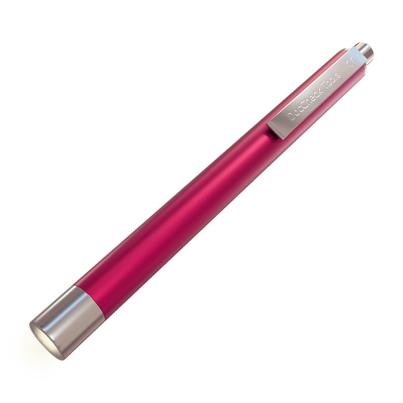 DocCheck Flashing LED Diagnostic Light - Bright LED, Various Colours, Robust Metal Housing, Clip for Firm Hold, Ideal for Doctors and Nurses (Ruby Red) ruby-red