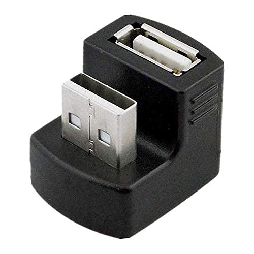 CY USB 2.0 A Extension Adapter Male to Female Right Angled 90 180 Degree Black