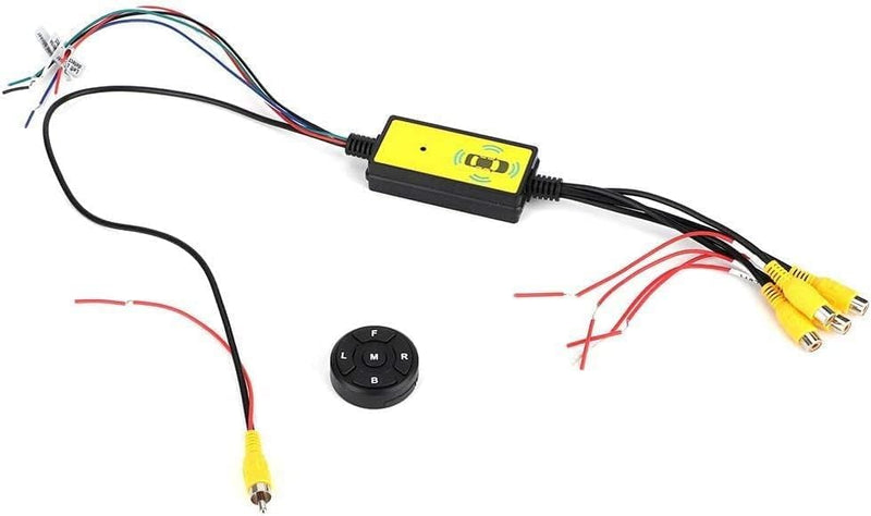 Video Switcher Intelligent Multi-Function 4-Way Car Video Switcher Converter Output Switch for Cars, Trucks, RVs