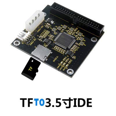SD to 3.5" 40Pin Male IDE Hard Disk Drive Adapter Card 4Pin Power Supply