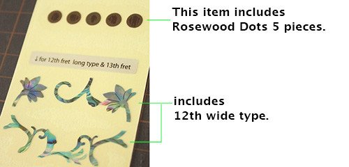 Jockomo Oriental Flower White Pearl Guitar Inlay Sticker