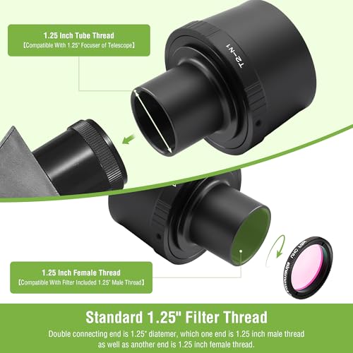Astromania T T2 Lens Mount Camera Adapter Ring for Nikon 1 Series Cameras Ring Set for Nikon 1