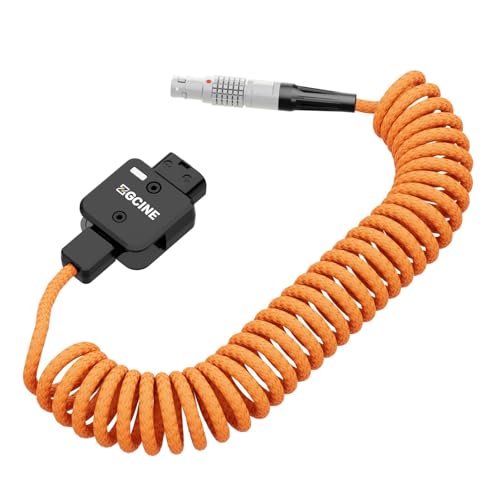 ZGCINE DT-LM D-Tap to LM 2-Pin Male Coiled Power Cable for RED/for ARRI