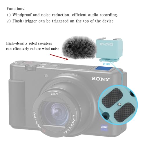 Hot Shoe Adapter Windbreak for Sony ZV-1,ZV-1 II,ZV-1F,ZV-E10,ZV-E1M2/ZV-E1 DY-ZV02 1PCS