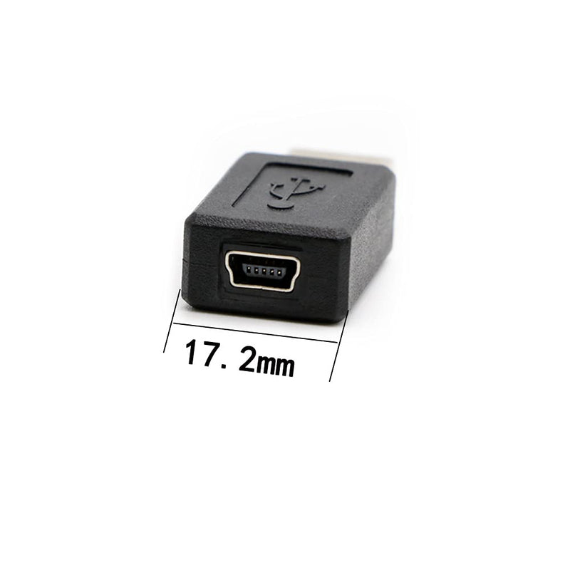 3 Pack USB 2.0 A Male to USB B Mini 5 Pin Female Adapter Converter