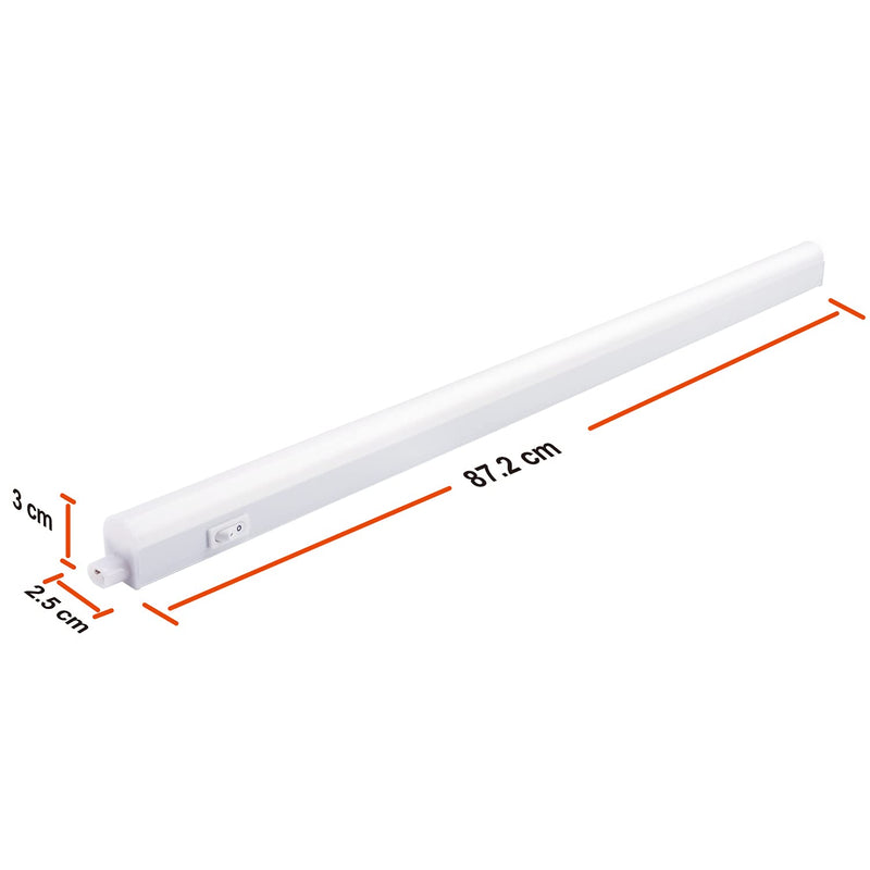 da LIGHT LED Under-Unit Light Kitchen 14 W 87.5 cm 1250 lm 4000 K Neutral White Under-Unit Light Strip Kitchen Lamp Cabinet Lighting Super Bright White for Kitchen Cabinet Expandable with Plug-In 4000 K, Set of 1 87.5cm