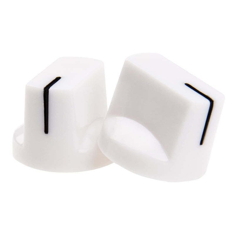 12Pcs Guitar AMP Effect Pedal Knobs Pointer Control Knobs Compatible with Guitar Parts (White)