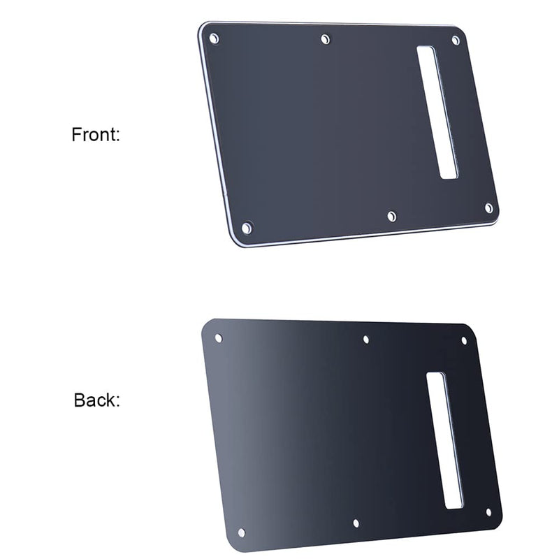 Pickguard Tremolo Cavity Cover Backplate Back Plate 3Ply for Modern Style Electric Guitar Black