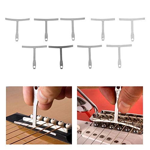 9 Pcs Understring Radius Gauge, Universal Guitar Gauge for Guitar Bass Bridge Fingerboard Saddle 7.25~20 Playing Accessories