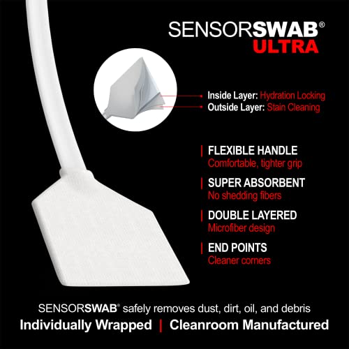 Senor Cleaning Kit - 24mm Sensor Swab (12 Swabs) for Cleaning Full Frame Sensors and Eclipse Sensor Cleaning Application with Dropper Tip (59ml) 2oz