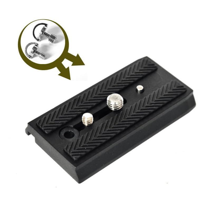 501PL Sliding Dovetail Quick Release Plate - Compatible with Manfrotto 501HDV, 503HDV, 701HDV, MVH400AH, 577/501/503/701 NG Camera Tripod Heads - Includes 1/4"-20 & 3/8"-16 D-Ring Screw Standard Version (90mm)