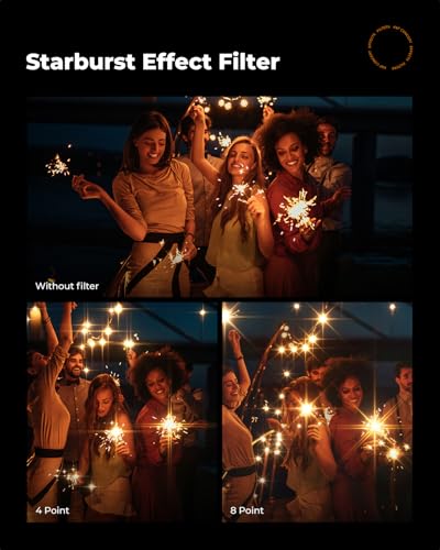K&F CONCEPT 49mm Variable Star Starburst Filter 4 8 Points