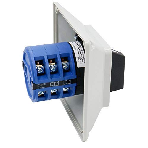 [AUSTRALIA] - BAOMAIN 3 Phase Rotary Changeover Switch 40A 660V,3 Position (1-0-2) 12 Terminal Universal Cam Selector Switch with Waterproof Exterior Box,Manual Transfer Switch for Motor Control,SZW26-40/D303.3D 