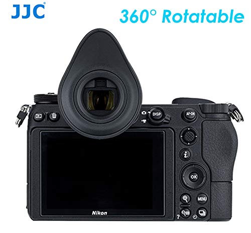 JJC EN-DK29II Ergonomic Large Eye Cup, Compatible with Nikon Z5 Z6 Z7 Z6 II Z7 II, 360° Rotatable, Soft TPU Rubber, Z5 Z6 Z7 Z6II Z7II Eyecup Eye Piece, Viewfinder, Size: 65x52x29mm, as DK29 Eyecup