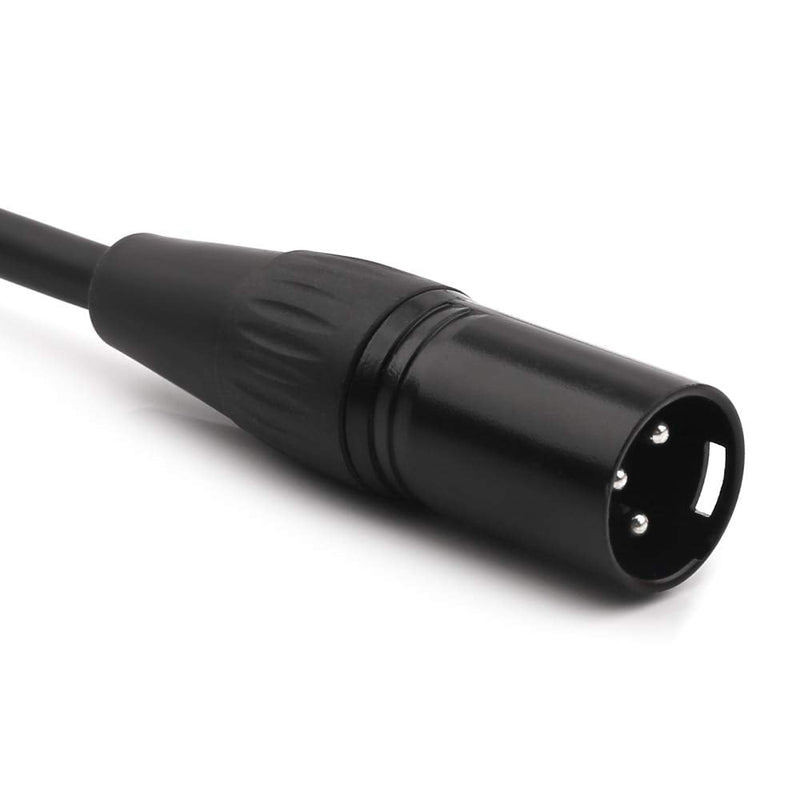 NANYI 6.35mm (1/4 Inch) TS Male to XLR Male Interconnect Audio Microphone Cable, Black/Alloy, Suitable for Microphones, Active Speakers, Stage, DJ, Studio Audio Console, 3M / 10FT XLR-M-10FT