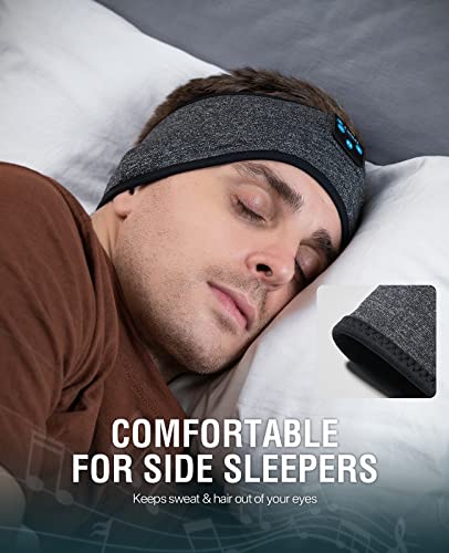 [AUSTRALIA] - Sleep Headphones, Headb, Headphones, Bluetooth Headb, Sleeping Headphones for Side Sleeper, Elastic Music Sleep B, Cozy ASMR Wireless Eye Mask Tech Gadgets Gifts for Men Women Coalblack 