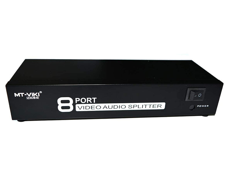 MT-VIKI 8 Way 3 RCA Splitter Composite Video Audio Distribution (1 in 8 Out) 1 in 8 out