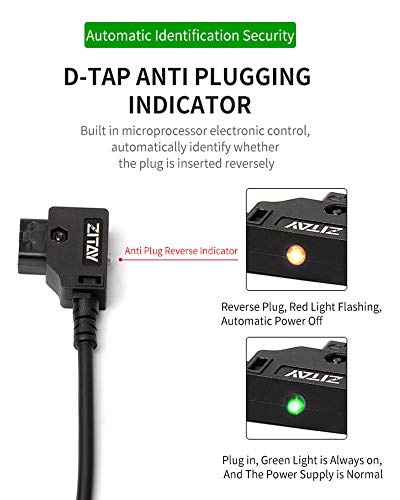 D-Tap to BMPCC 4K 6K Power Cable, BMPCC 4K Dtap Power Cable, D-tap to BMPCC 6K Straight Power Cable Cord Wire for Blackmagic Pocket Cinema Camera Straight Cable