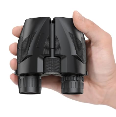 12x25 Compact Binoculars for Adults and Kids - Large Eyepiece Waterproof Binoculars for Bird Watching - High Powered Easy Focus Binoculars with Low Light Vision for Outdoor Hunting Travel