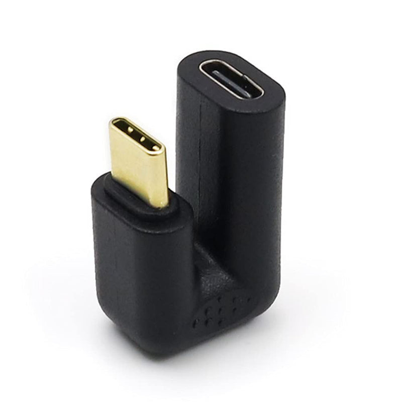 USB C U Shape Adapter, Qaoquda 180 Degree Angled USB 3.1 Type C (USB-C) Male to Female U Shape Adapter 4K60hz Resolution 10Gbps for Laptop, Tablet & Mobile Phone