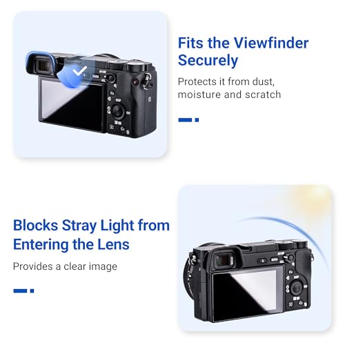 JJC FDA-EP10 Soft Eyecup Eyepiece Viewfinder & Battery Case Holder for Sony A6300 A6100 A6000 Cameras with Sony NP-FW50 Battery