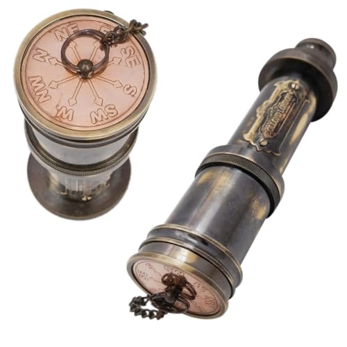 Antique Brass Pirate Spyglass Telescope