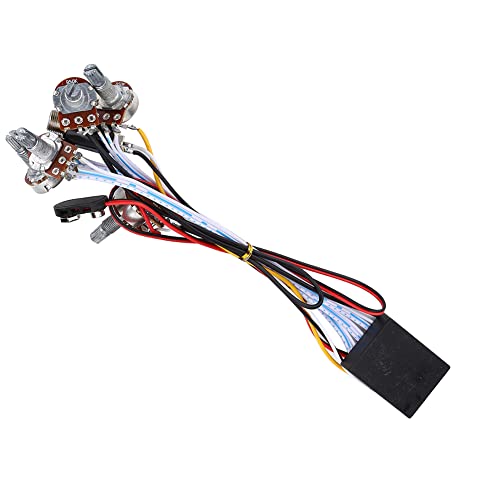 Bass Guitar Preamp 3 Band EQ Active Circuit, Dual Potentiometer Tone Control with Noise Reduction for Pickup Volume Balance DIY Installation Kit‌