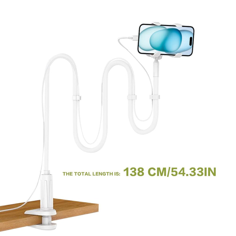 WDKXCN CPAP Hose Holder, Stable Adjustable CPAP Hose Lifter and Hose Support Hanger to Prevent CPAP Hoses Leakage & Tangling, Gooseneck Tablet Holder