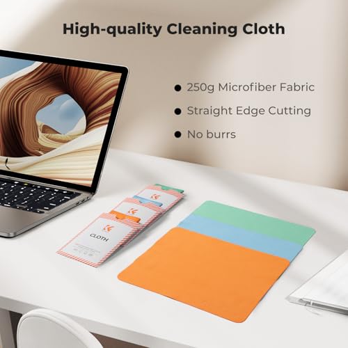 K&F CONCEPT Microfiber Lens Cleaning ClothX12,Glasses Cleaning,High Density 12