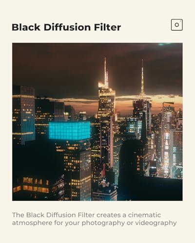 K&F CONCEPT 37mm Black Diffusion 1/4 Filter Mist Cinematic Effect Filter
