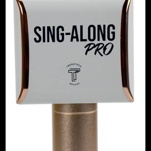 Sing-Along PRO Bluetooth Microphone - Wireless Karaoke Mic for Kids & Adults - Portable Home Karaoke Mic with Stereo Audio (Rose Gold) Rose Gold