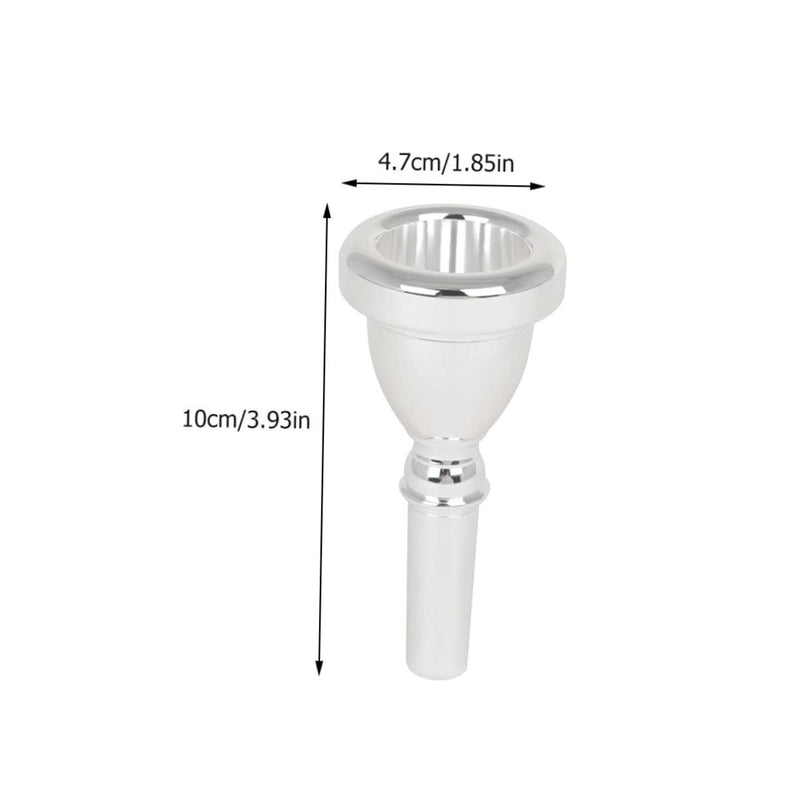 Tuba Mouthpieces Brass Saxophone Accessories Music Player Trumpet Accessories Plated Tuba Musical Replacement Tuba Part Replacement 18c 4.7X4.7X10CM Silver