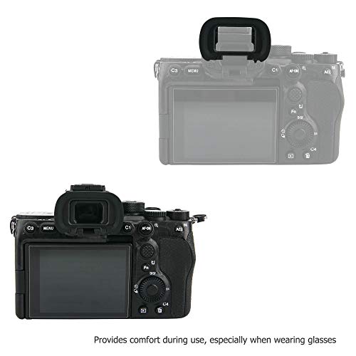 2 Pack Soft Silicon Camera Eyepiece Eyecup for Sony A7M5 A7 V A7 VI A9 III A7R V A7R6 A7R5 A7 IV A7M4 A7S III A1 A7V ILCE-1 A7SIII A7S3 Camera, Replace Sony FDA-EP19 Rubber Eyecup