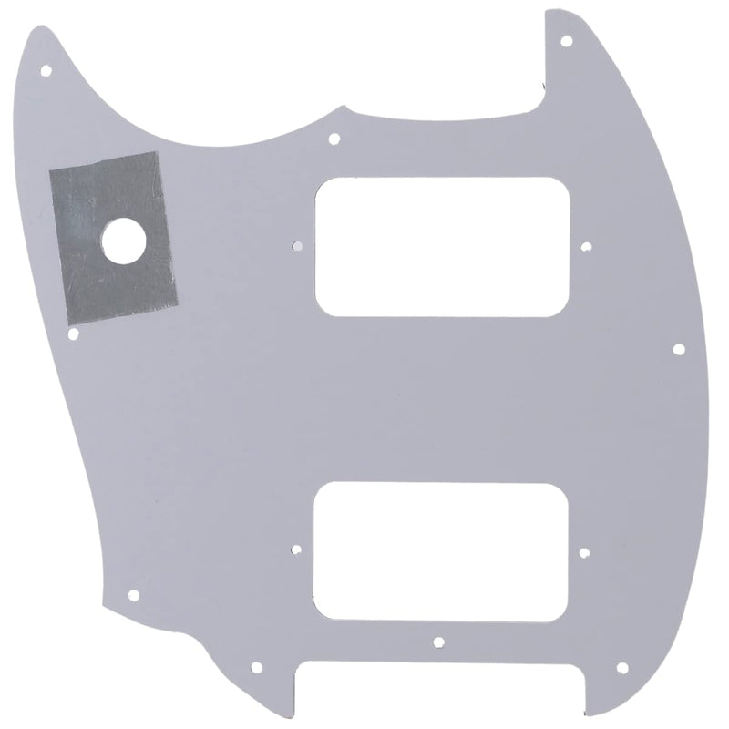 [AUSTRALIA] - Musiclily Pro 9 Holes Round Corner HH Guitar Pickguard 2 Humbuckers for Squier Bullet Series Mustang Electric Guitar, 4Ply White Pearl 