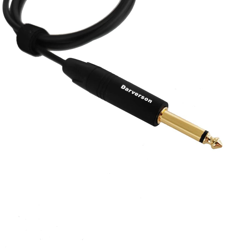 3-pin Mini XLR to 1/4 Guitar Bass Instrument Cable for AKG Transmitter with Gold Plated Connector