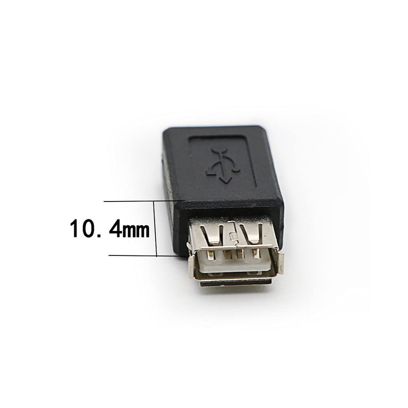 3 Pack USB 2.0 A Female to USB B Mini 5 Pin Female Adapter Converter
