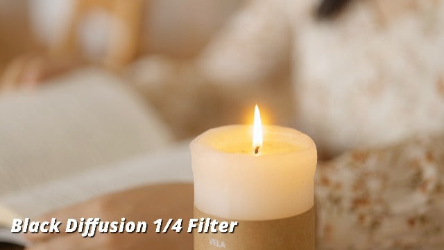 JJC 49mm Black Diffusion 1/4 Filter, Mist Cinematic Filter for Camera Lens