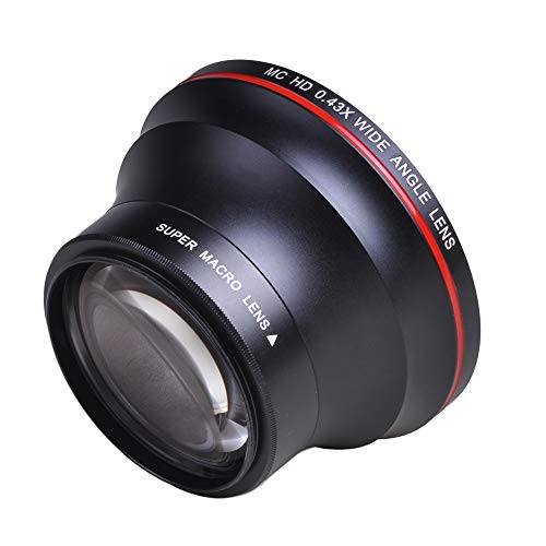 55MM 0.43x Professional HD Wide Angle Lens w/Macro Portion for Nikon D3400 D5600 for Sony Alpha Cameras 55MM