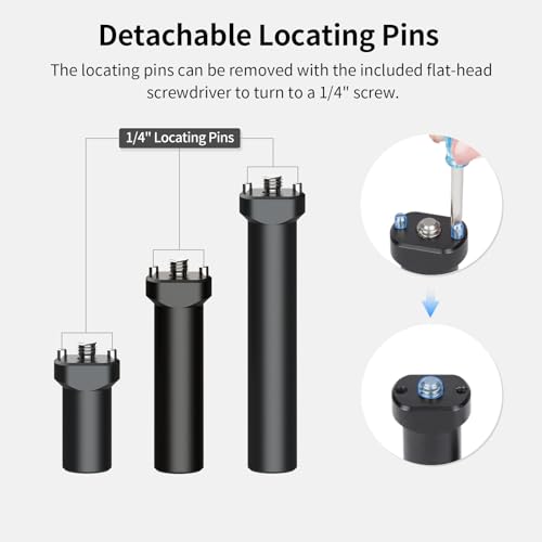 Nitze 15mm Rod Kit with 1/4" Screw and Removable Locating Pins - R15-AK R15-AK (with 1/4" Locating pins)