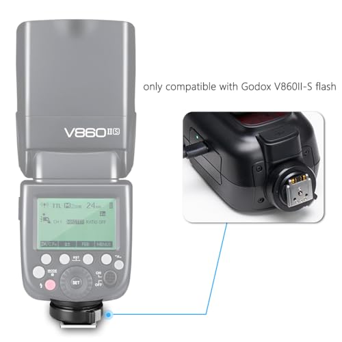 Godox V860II-S Hot Shoe Replacement Mount Foot, Speedlite Flash Repair Parts for V860IIS (for Sony Version) Flash Hotshoe Replacement (Upgrade Metal Version) for V860II-S