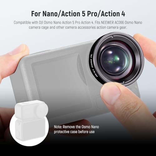 NEEWER Macro Lens Compatible with DJI Osmo Nano/Action 5 Pro/Action 4