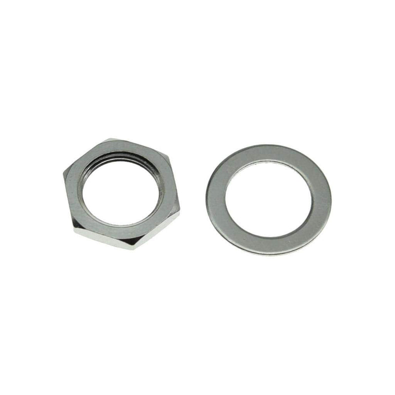 KAISH 20pcs Metric Guitar Input Output Jack Socket Nut and Washer Guitar Jack Nuts for Import Guitars Nickel Metric Thread