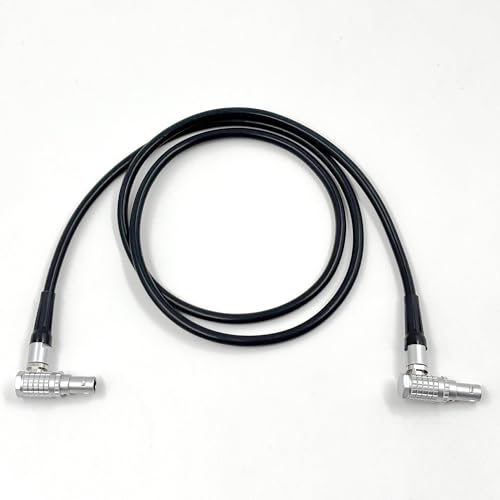 0B 2 Pin LEMO-Compatible Male to 0B 2 Pin LEMO-Compatible Male Right Angle Power Cable Compatible with Teradek Bond, ARRI Alexa, Z CAM E2, DJI RS2/RS3, Tilta Float, Vaxis, SmallHD, Blackmagic, 39”