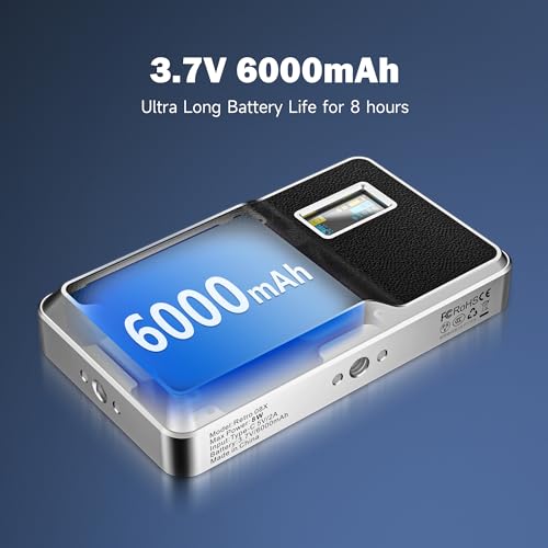 VILTROX 6000mAh On Camera LED Light, APP Control RGB Video Light 8W Retro 08X