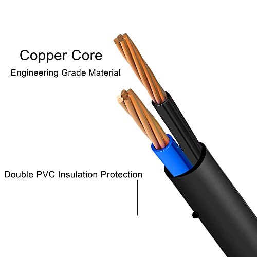 GINTOOYUN DC Power Splitter Cable 1 Female to 10 Male 5.5mm x 2.1mm, DC Splitter Adppter Surveillance Camera Cable Extension Cord for Security Camera, LED Strip Light 0.7m (1 to 10 Way) (Pack of 2) 70 cm (Pack of 2)