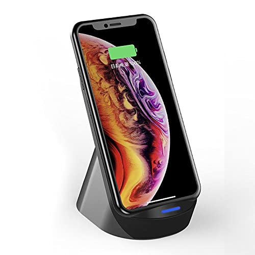 BoxWave Charger Compatible with Bang & Olufsen Beoplay EQ - Compact Wireless MultiCharge Stand (10W), Wireless Qi Stand Charger Watch Earbuds - Jet Black