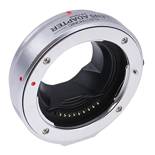 FocusFoto Electronic AF Auto Focus Adapter Ring for Four Thirds 4/3 lens to Olympus PEN Panas0nic Lumix Micro Four Thirds (MFT, M4/3) Mount Mirrorless Camera Body as DMW-MA1 MMF-1 MMF-2 MMF-3 (Silver)