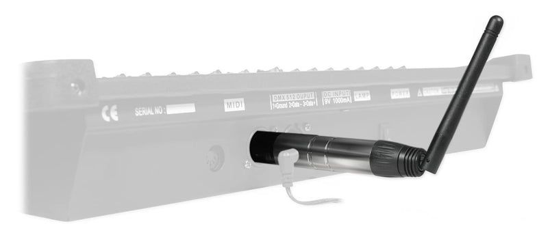[AUSTRALIA] - Rockville DMX-WTR 2.4GHz Wireless DMX Lighting Transmitter, 1968 Ft Range, 7 Group Control, 25 Receivers, GFSK Modulation, for DJs, Stage, and Event Lighting 