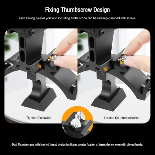 Astromania Finder Scope Mount, Finderscope Mount Bracket for Triple Finders Three Aiming Devices